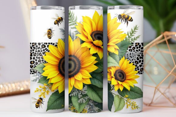Bee Sunflower Tumbler Wrap 20oz Skinny: Graphics Review