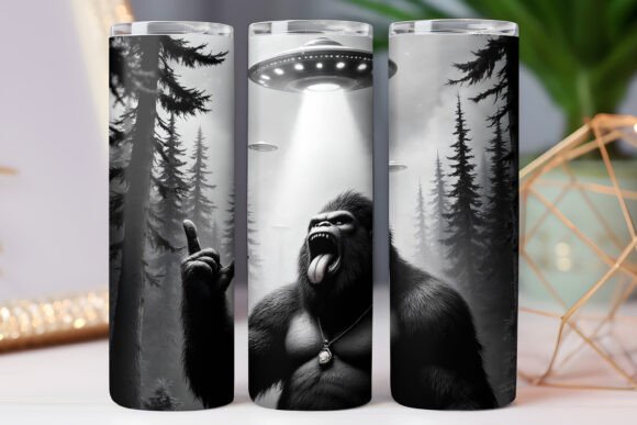 Bigfoot UFO Tumbler Wrap: Graphics & Tumbler Wraps