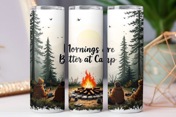 Camping Tumbler Wrap Graphics for Tumbler Wraps