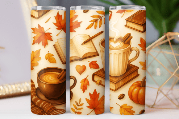 Fall Book Lover Tumbler Wrap 20oz Photos Graphics Freebies