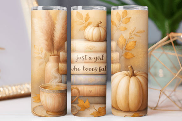 Fall Season Reading Tumbler Wrap Design – Graphics Freebie Review