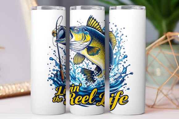 Fishing Reel Life Tumbler Wraps & Graphics