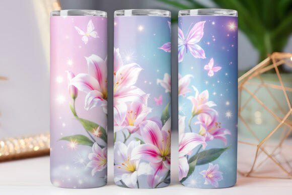 Floral Flower Pattern Tumbler Wrap 20oz