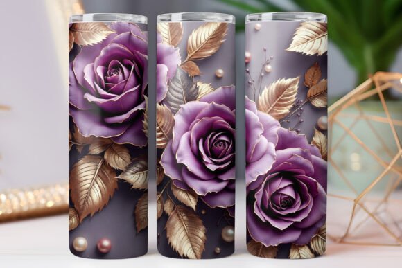 Floral Tumbler Wrap: Luxury Graphics for Tumbler Wraps