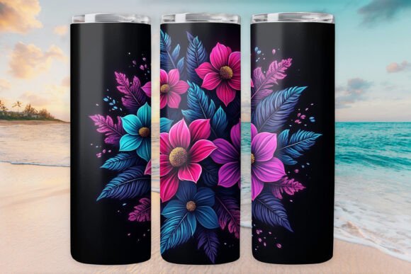 Flower Leopard Glitter Tumbler Wrap: Graphics Review