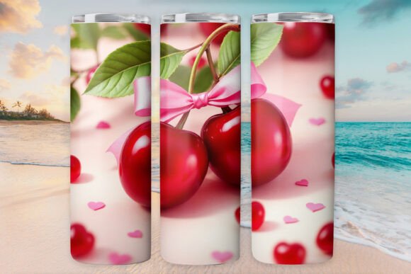 Girls Bow Tumbler Wraps 20oz Cherry Graphics Review