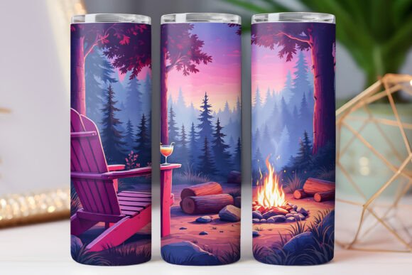 Girls Camping Tumbler Wrap Photo: Graphics for Tumbler Wraps