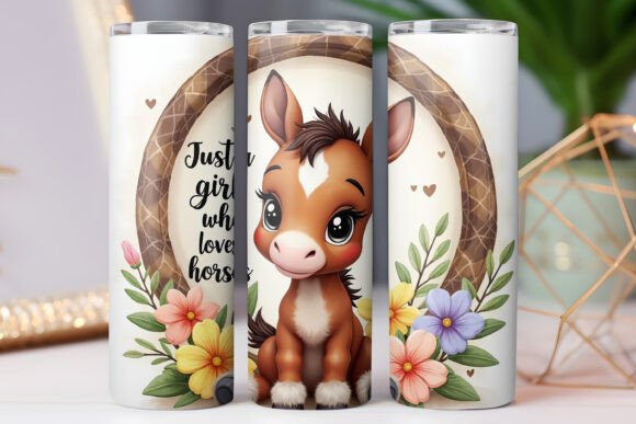 Just a Girl Who Loves Horse Tumbler Wraps & Graphics