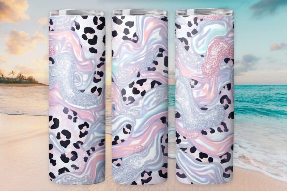 Leopard Glitter Tumbler Wrap: Graphics for Modern Blogs