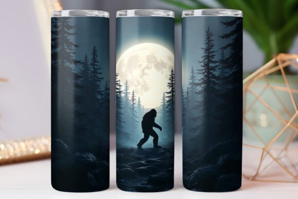 Moon Bigfoot Tumbler Wrap Skinny 20oz Graphics