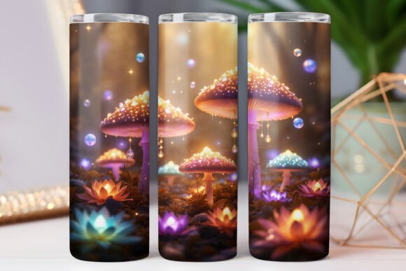 Mushroom Magical Art Tumbler Wrap 20oz Graphics