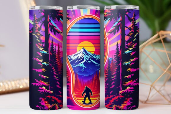 Neon Bigfoot Tumbler Wraps & Graphics