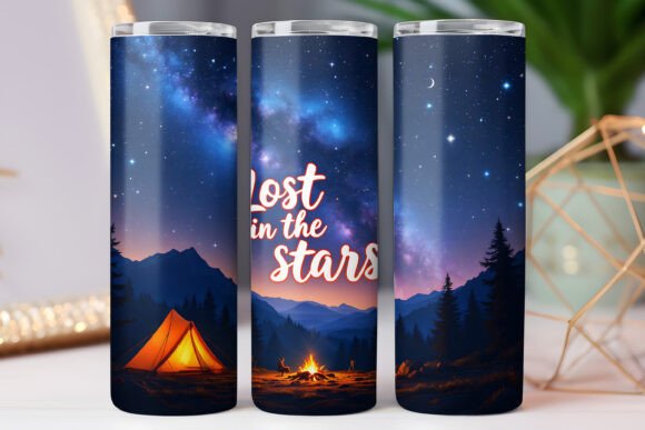 Night Camp Tumbler Wrap: Graphics & Tumbler Wraps