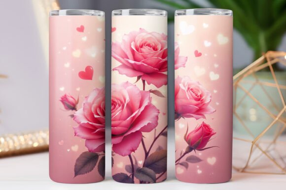 Rose Flower Pattern Tumbler Wrap 20oz Graphics Review