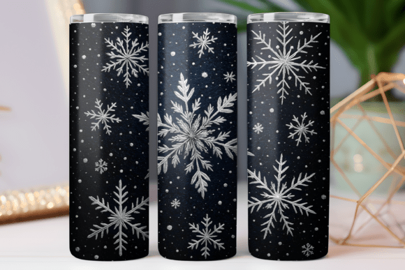 Snowflake Tumbler Wrap Graphics for 20oz Tumbler Wraps