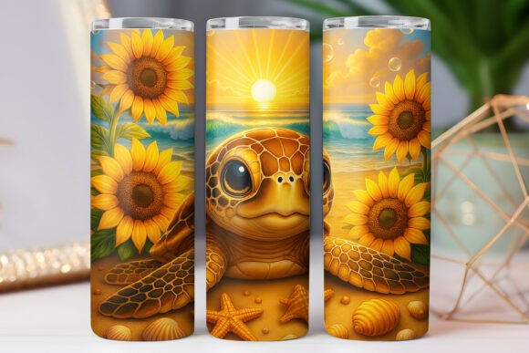 Turtle Sea Beach Tumbler Wraps Graphics Review