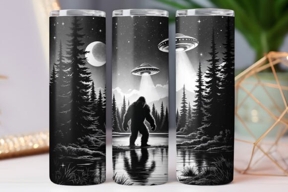 UFO Bigfoot Tumbler Wrap Skinny 20oz – Graphics & Tumbler Wraps