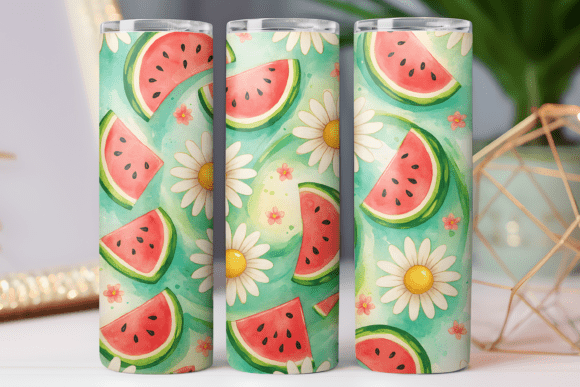 Watermelon Tumbler Wrap Design: Graphics for Tumbler Wraps