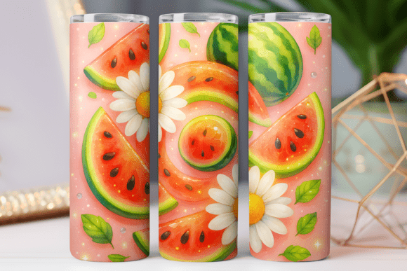 Watermelon Tumbler Wrap Graphics for Tumbler Wraps