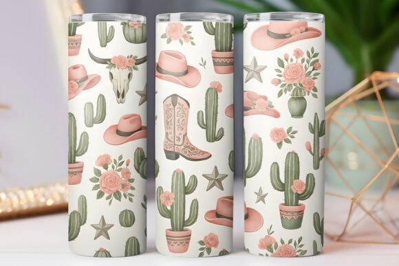 Western Country Pattern Tumbler Wrap: Graphics & Illustrations