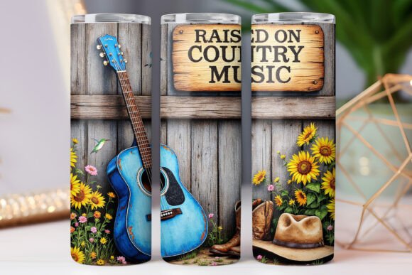 Western Cowboy Tumbler Wraps Graphics Design